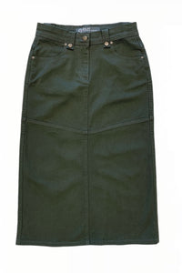 Dark Olive Twill Skirt Style 243/10-3-1D