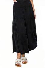 Tiered Long Tencel Skirt 6221 in Black