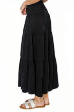 Tiered Long Tencel Skirt 6221 in Black