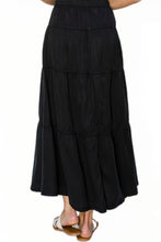 Tiered Long Tencel Skirt 6221 in Black