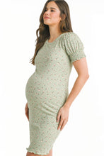 Floral Short Sleeve Maternity Dress 2931