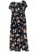 Floral Maxi Dress in Navy/Pink Style 3039