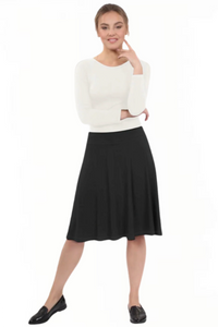 Knee Length Skater Skirt Style 1400