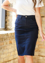 Plus Remi Navy Denim Skirt