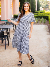 Georgie Gingham Dress in Black