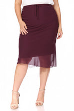 Lula Skirt Burgundy in Plus
