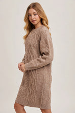 Cable Knit Sweater Dress