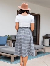 Huntley Pocket Skirt Grey Stripe