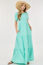 Round-Neck Solid Maxi Dress Style 2581