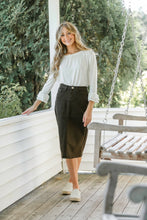 Remi Cafe Brown Midi Skirt