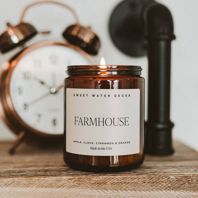 Farmhouse 9oz Soy Candle - Fall Home Decor & Gifts