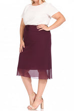 Lula Skirt Burgundy in Plus