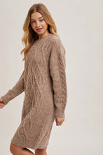 Cable Knit Sweater Dress