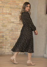Louise Brown Floral Pleated Midi Dress