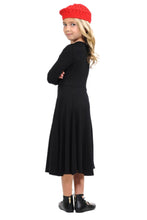 Girls Midi Dress Style 5005 in Black