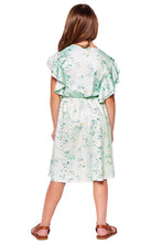 Girls Floral Ruffle Dress Style 3901 in Mint