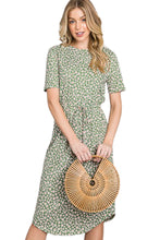 Floral Print Olive Dress  Style #016