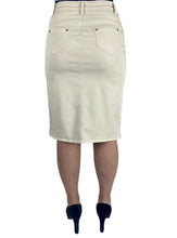 Plus Beige Midi Skirt Style 216-12B