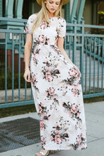 Floral Maxi Dress Style 3515 in Ivory