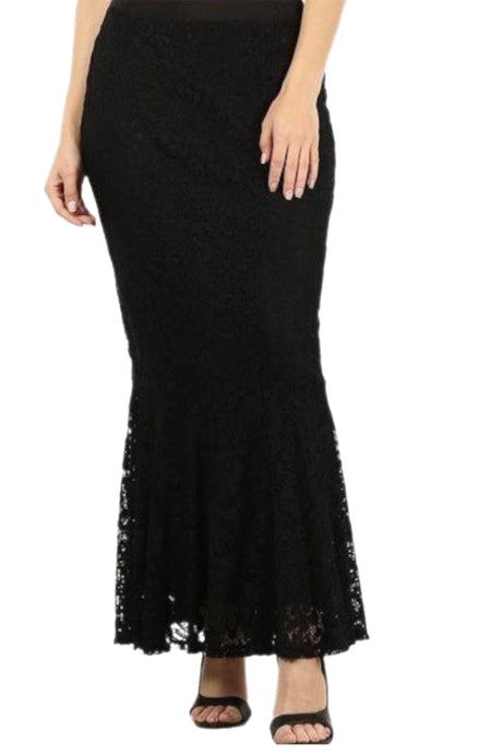 High Waisted Mermaid Skirt in Black Style 4103