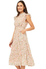 Floral Ruffled Smock Neck Tank Dress Style 5849