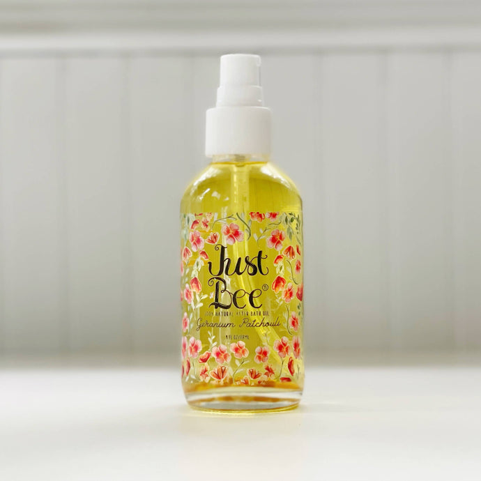 Geranium Patchouli After Bath Oil - Waterless Lotion