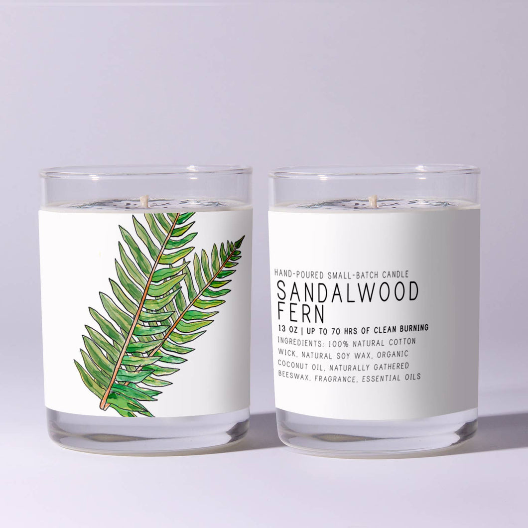 Sandalwood Fern - Just Bee Candle 7 oz