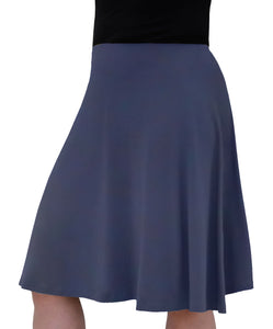 Girls Black Knee Length Skater Skirt 1400 - The Skirt Boutique