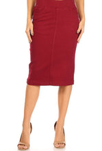 Wine Denim Skirt Style 77548