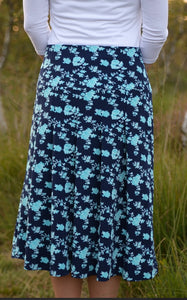Blue Floral Skirt Style 2252B
