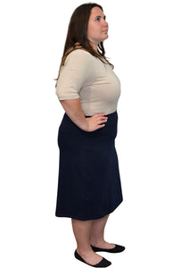 Plus Pencil Skirt in Cotton Style 1434