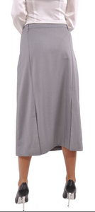 Office Stripe Light Grey - The Skirt Boutique