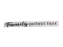 Family Gathers Here | Wood Sign