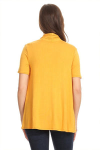 Short Sleeve Cardigan Style 433 in Mint, Mustard or Heather Grey