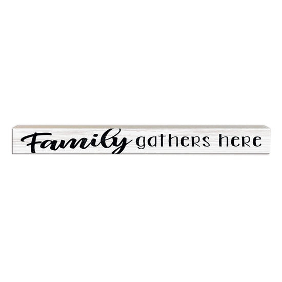 Family Gathers Here | Wood Sign