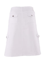 Flashy White Denim Skirt 28