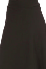 High Waist Long A-line Skirt Style 5001 in Black or Mocha