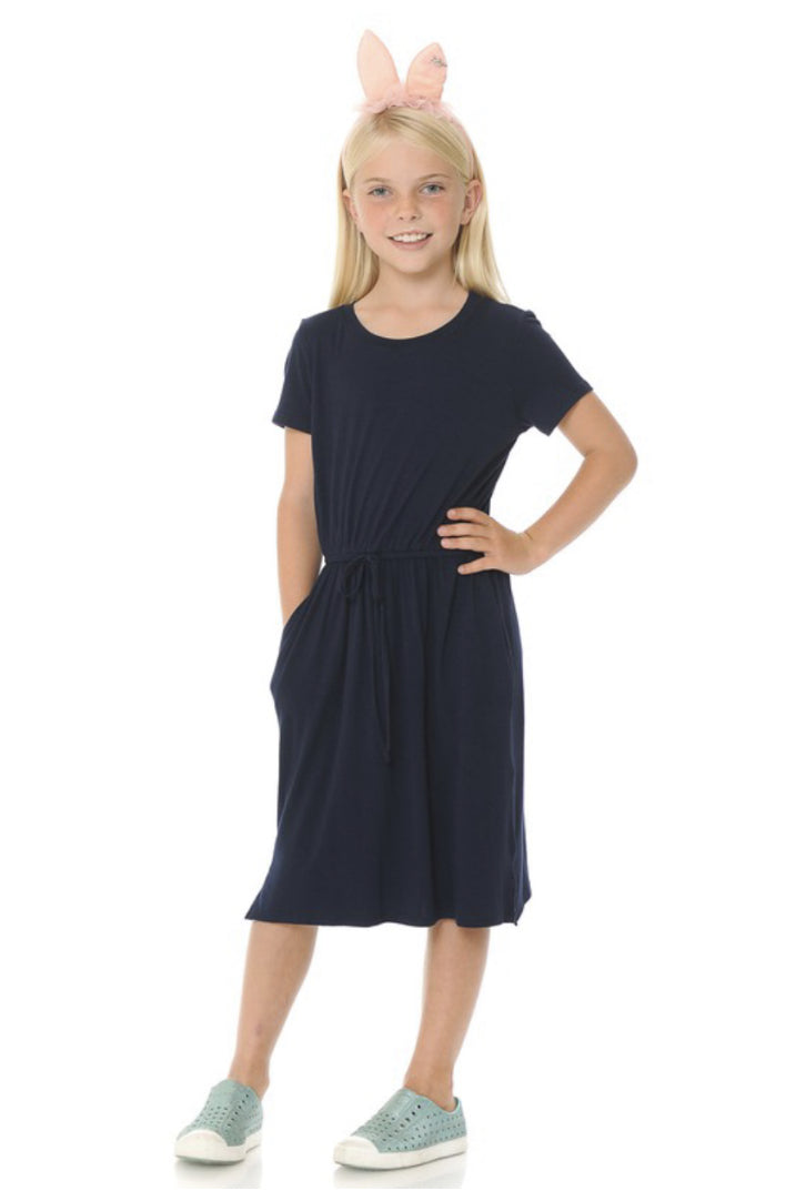 Girls Dress Style 5015 in Black, Navy or Mustard
