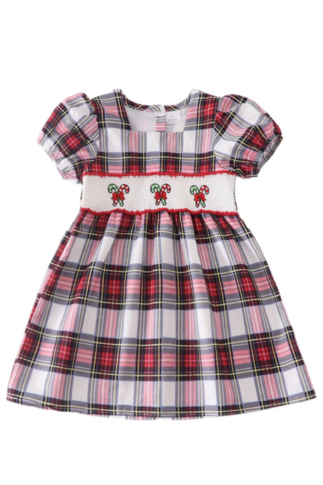 Girls Plaid Candy Cane Dress Style 2005