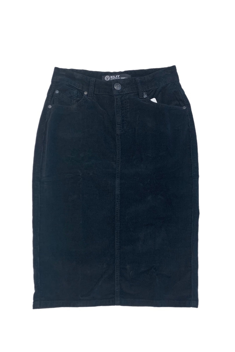 Black Corduroy  Skirt Style 210-70B
