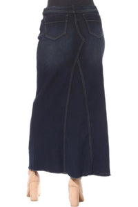 Long A-line Denim Skirt Style 88025