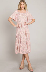 Blush Floral Dress Style 3852