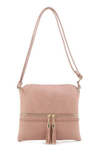 Chic Zipper Tassel Cross Body Handbag Style 2518