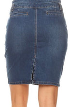 Knee Length Denim Skirt Style 435