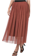 Style 1146 Tulle Midi Skirt in Dark Rust