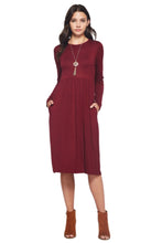 Midi Dress Style 3374 in Burgundy