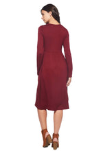 Midi Dress Style 3374 in Burgundy