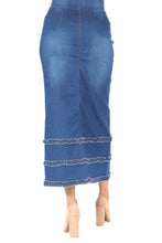Long Denim skirt with ruffles Style: 87804