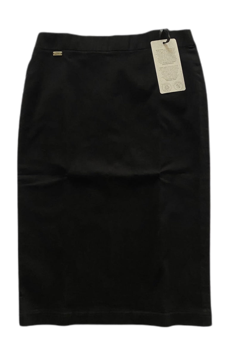 Stretch Calf Length Skirt Style 175-56D in Black