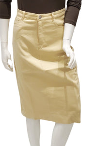 Khaki Denim Skirt 87812